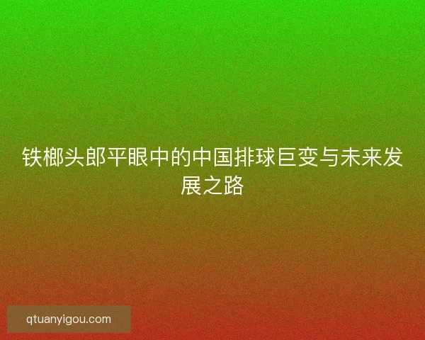 铁榔头郎平眼中的中国排球巨变与未来发展之路 铁榔头郎平眼中的中国排球巨变与未来发展之路